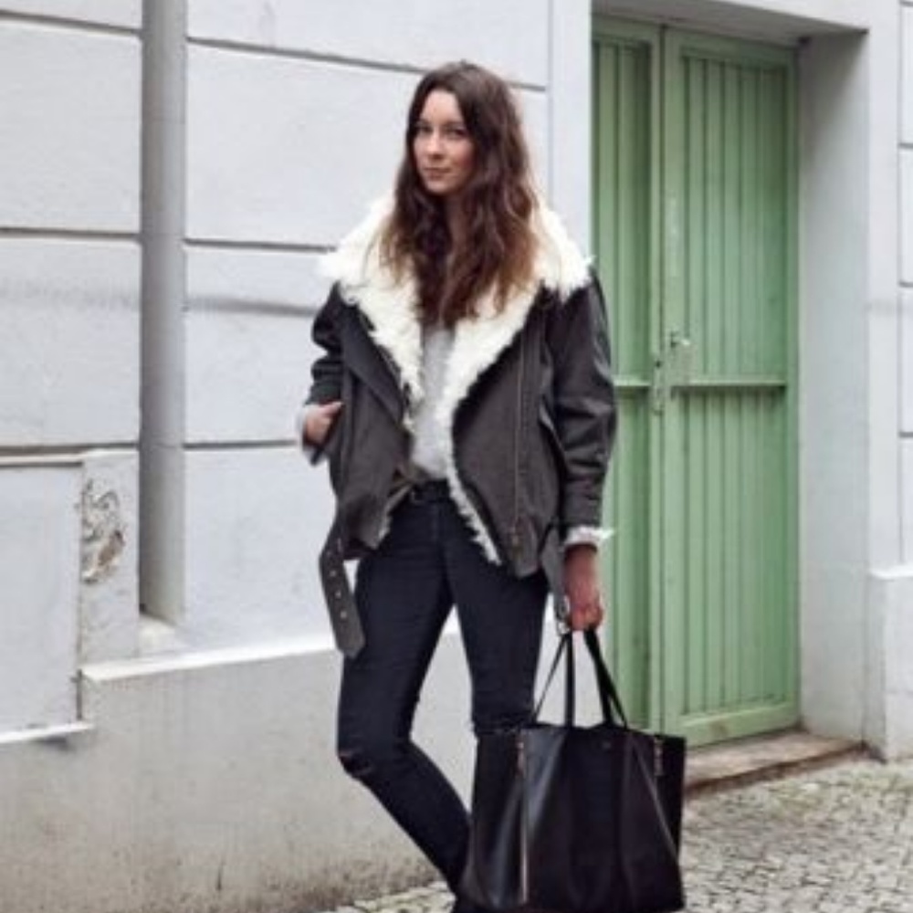 Isabel Marant Rejane Oversized Cotton Biker Jacket - Picture 2 of 8